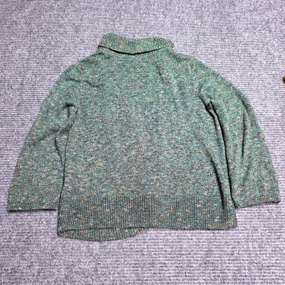 Christopher & Banks Multi Marled‎ Cardigan Women's Size M Green Shawl Collar